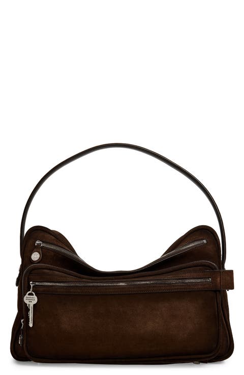 Camero Camera Suede Shoulder Bag