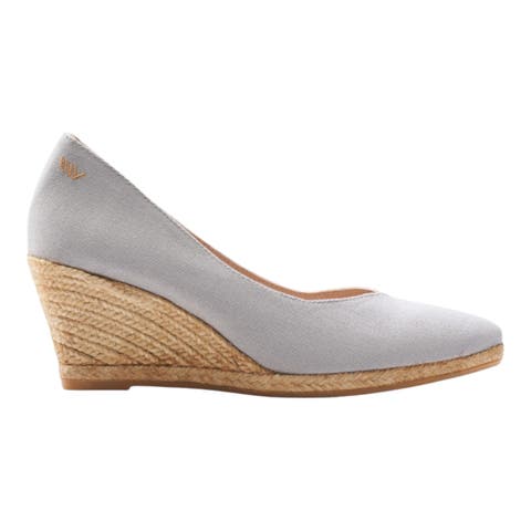 Roses Canvas V Cut Espadrille Wedges