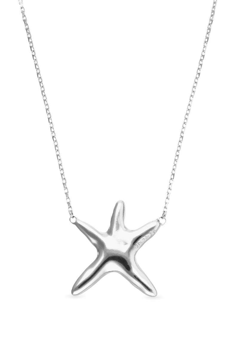 Silver-Tone Necklace with Star Pendant, Alternate, color, Silver