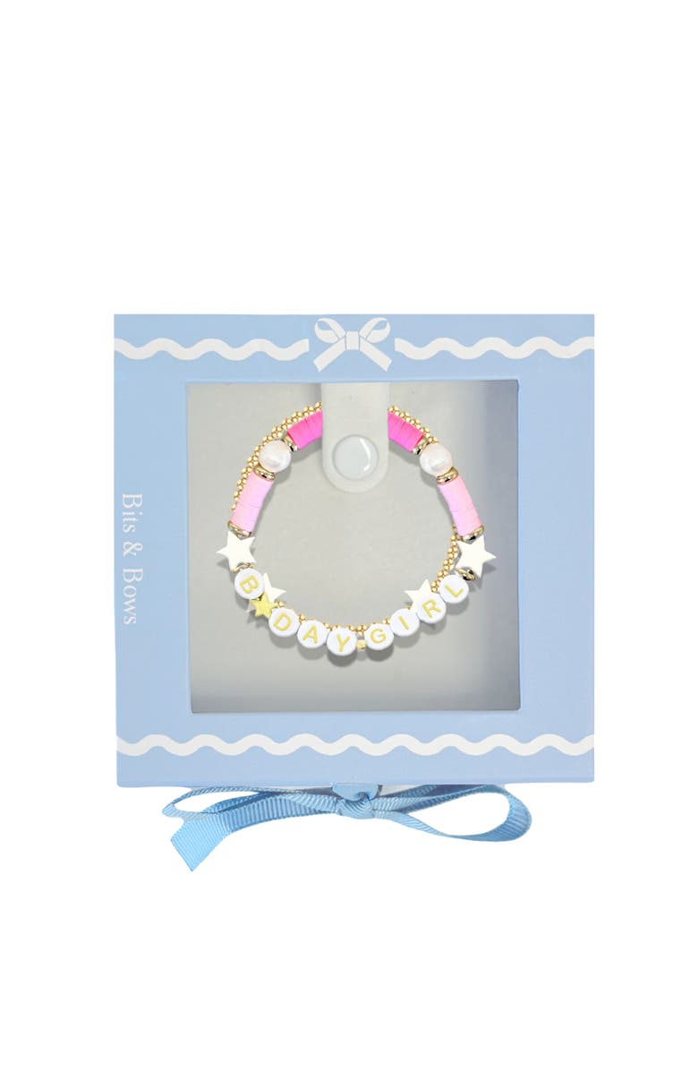 Bits & Bows Birthday Girls' Bracelet Gift Set, Main, color, Pink