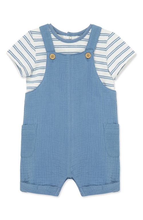 Shop Little Me Stripe T-shirt & Overalls Set