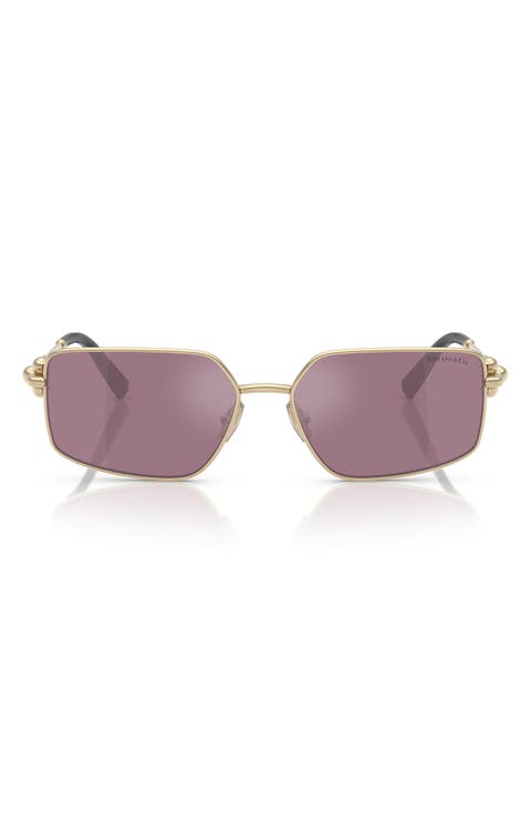 58mm Rectangular Sunglasses