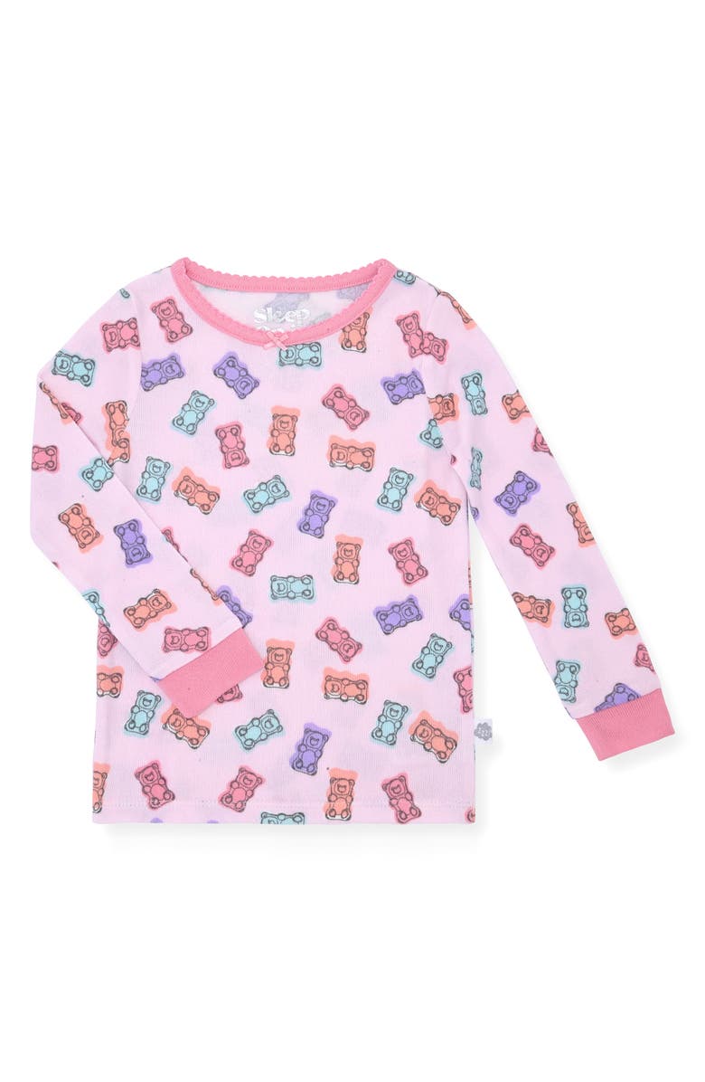 CLOUD NINE Kids' Gummy Bears Pajamas & Socks Set, Alternate, color, Pink
