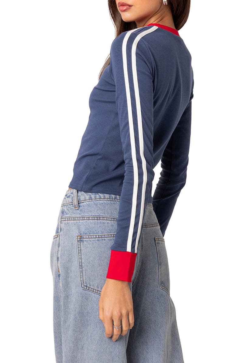 EDIKTED '80s Baby T-Shirt, Alternate, color, Blue