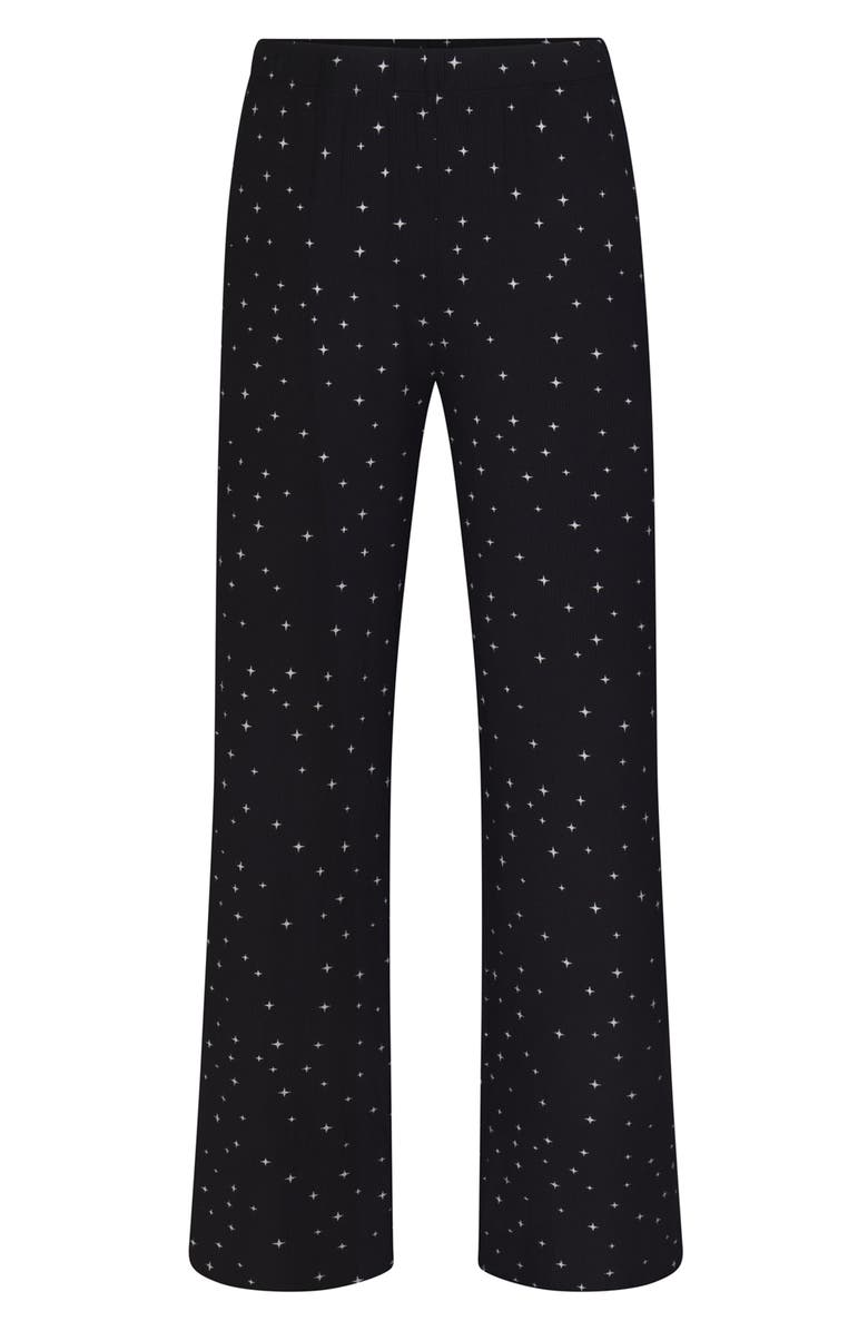 SKIMS Star Print Rib Pajama Pants, Alternate, color, 