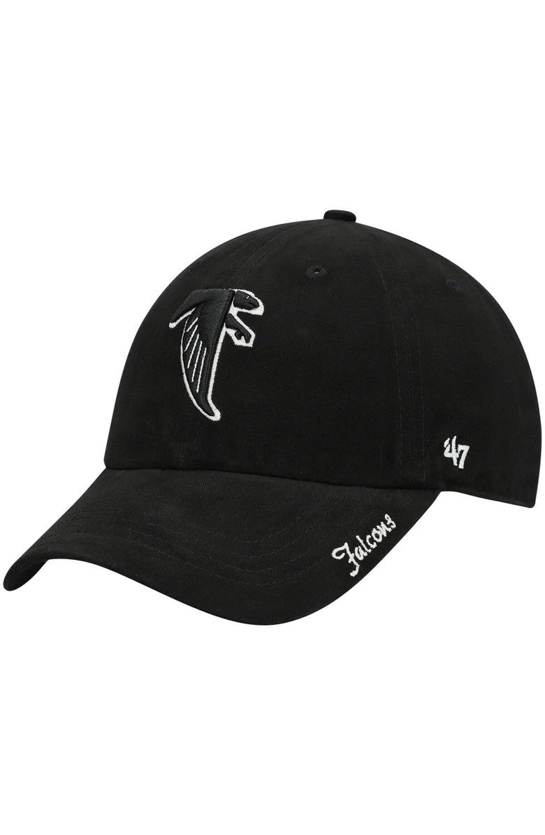 '47 Women's '47 Black Atlanta Falcons Miata Clean Up Legacy Adjustable Hat, Main, color, Black