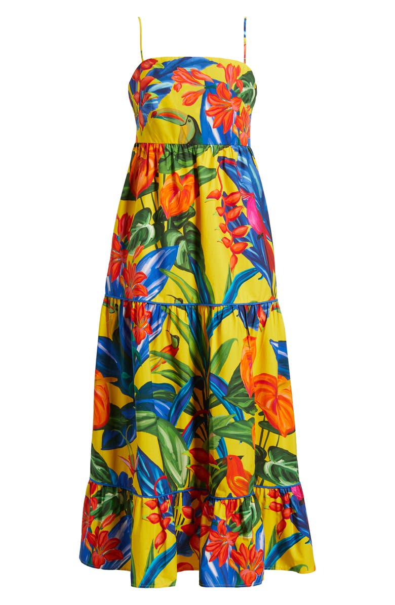 FARM Rio Bright Nature Maxi Sundress, Alternate, color, Yellow