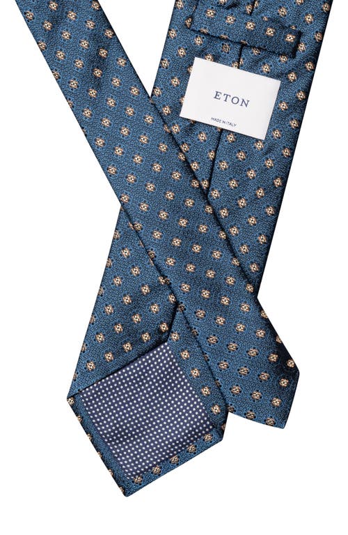 Eton Medallion Silk Tie In Blue