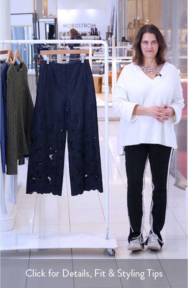 Osborne Wide-Leg Eyelet Pants, sales video thumbnail