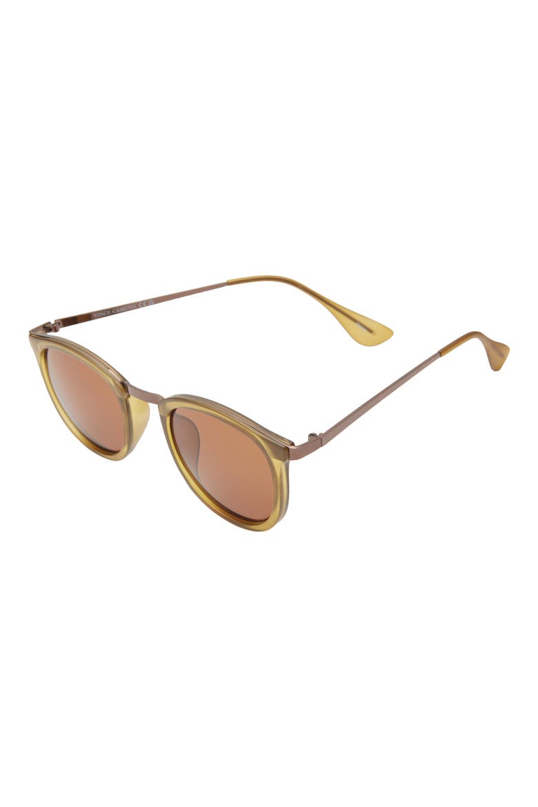 48mm Round Gradient Sunglasses, Alternate, color, GUNMETAL
