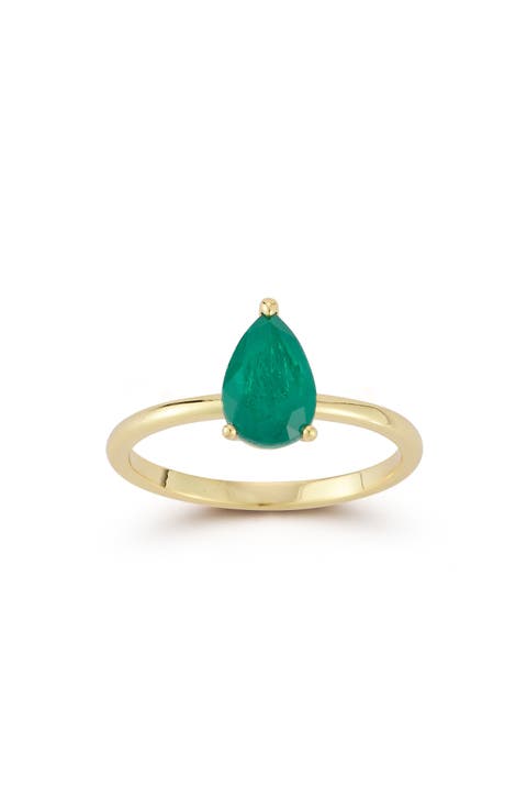 Pear Cubic Zirconia Ring