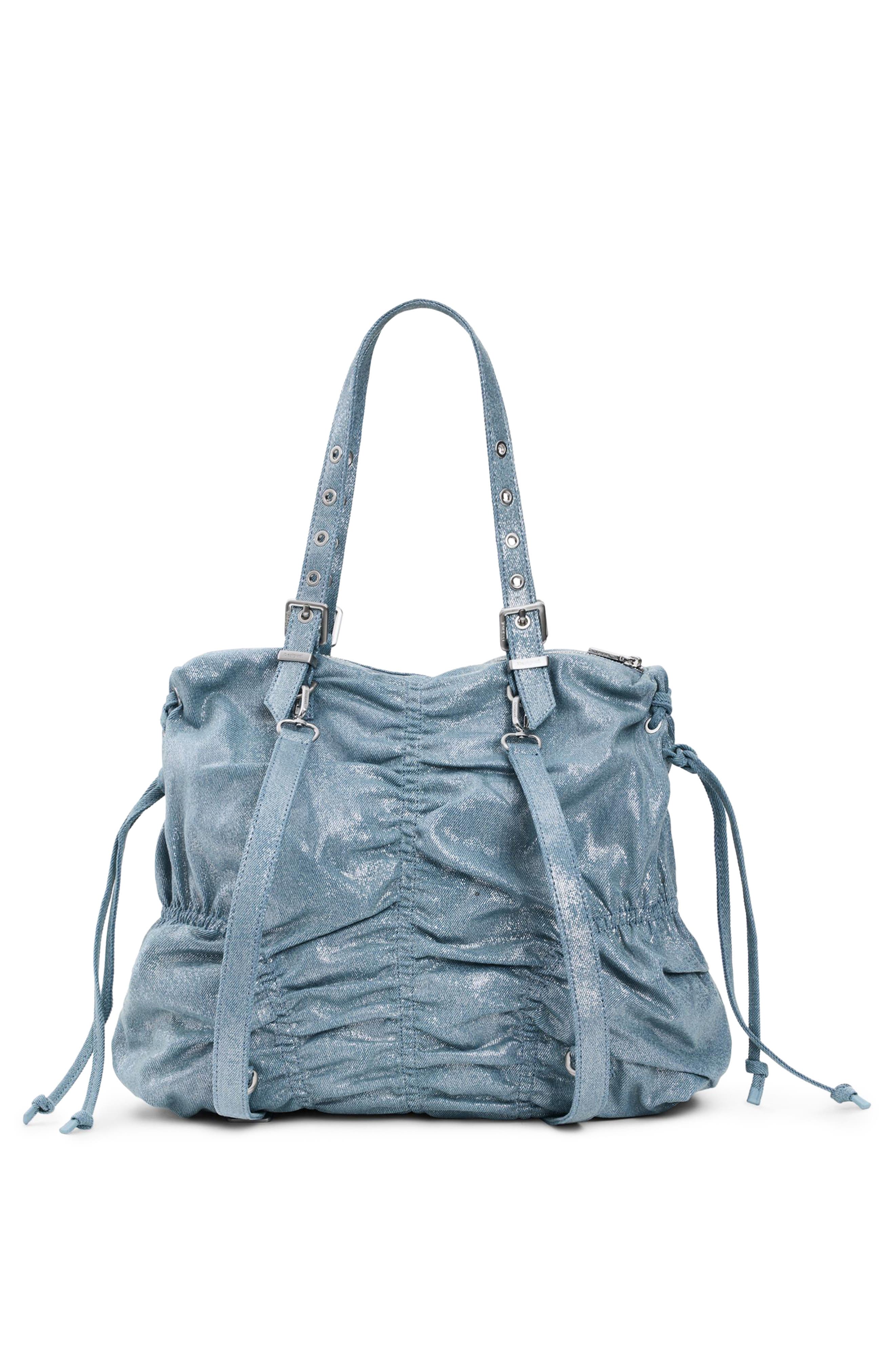 Desigual Medium Ruched Denim Backpack, Alternate, color, 