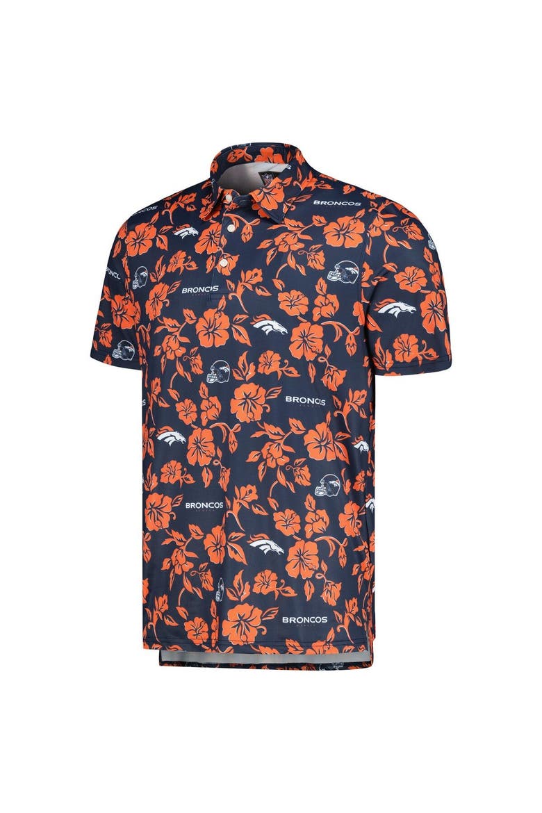 Men's Reyn Spooner Navy Denver Broncos Pua Performance Polo, Alternate, color, Navy