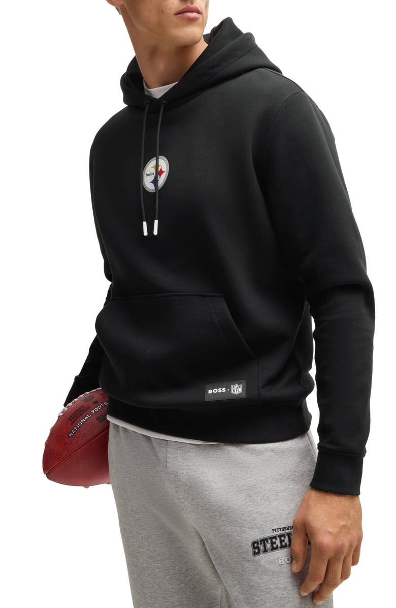 BOSS x NFL Woodson Graphic Hoodie, Alternate, color, Pittsburgh Steelers