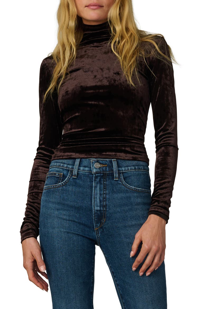 The Velvet Tony Turtleneck Top, Main, color, CACAO