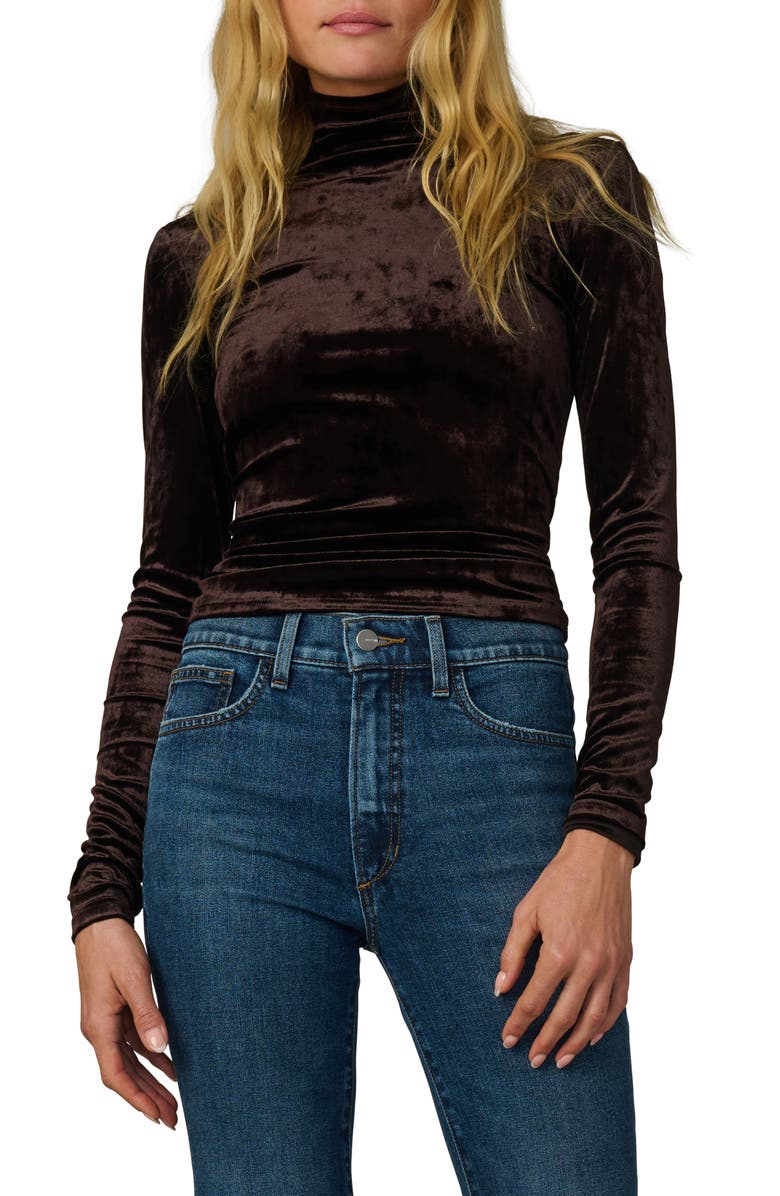 Joe's Jeans The Velvet Tony Turtleneck Top, Main, color, Cacao