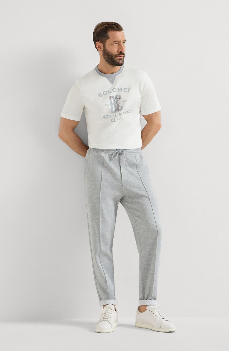 Brunello Cucinelli Double cloth trousers, Alternate, color, Medium Grey