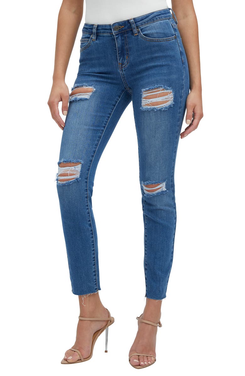 Bardot Kate Ripped Skinny Jeans, Main, color, 