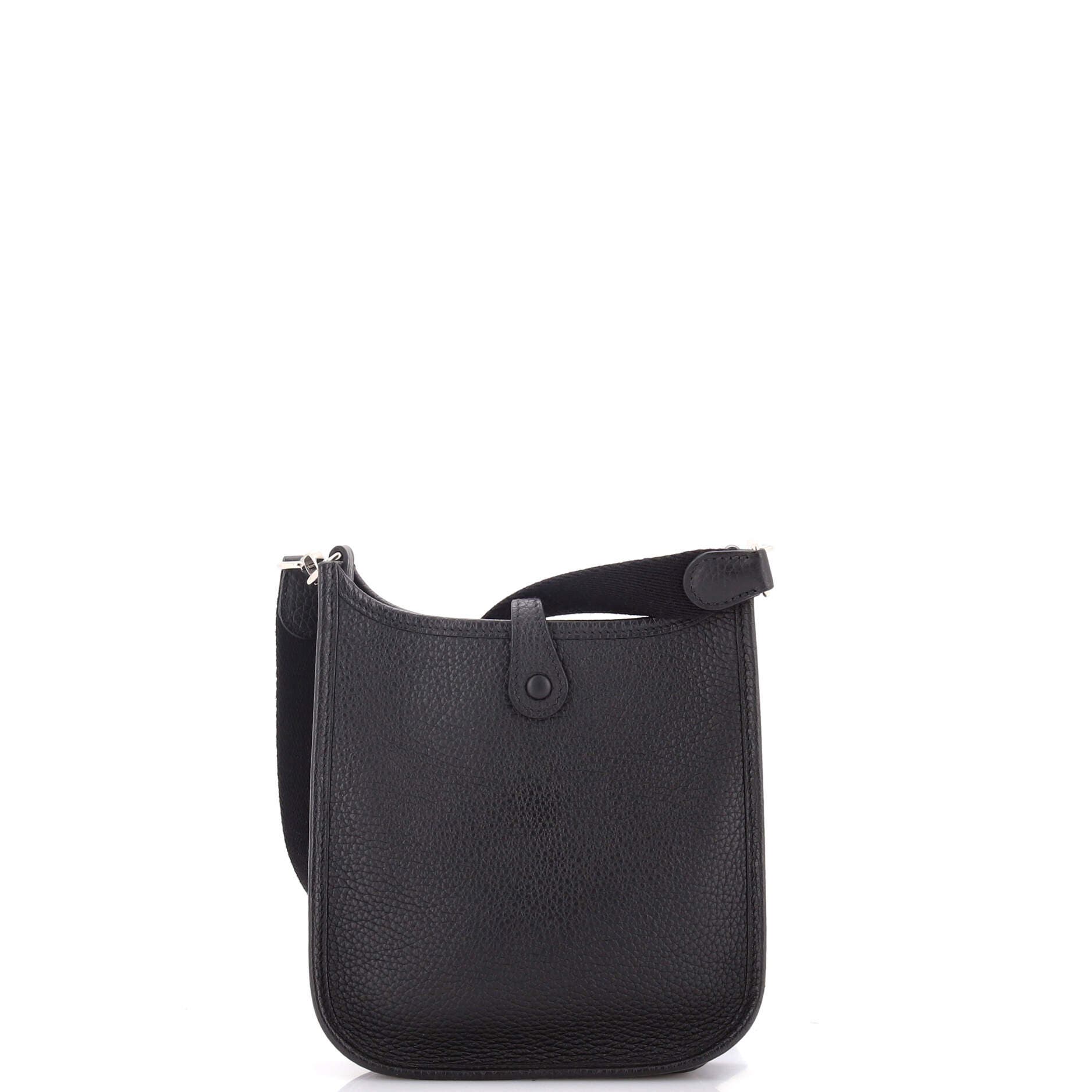 Pre-Owned Hermes Evelyne Bag Gen III Clemence TPM, Alternate, color, Noir