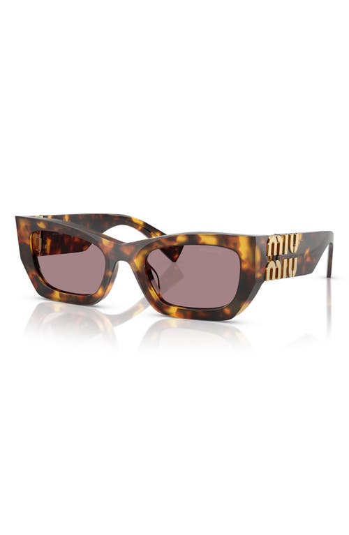 Miu Miu Logo-lettering Sunglasses In Berry