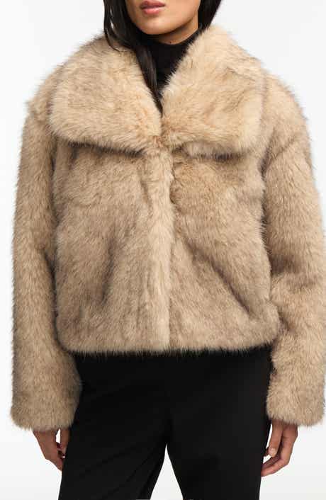 NVLT Faux Fur Crop Jacket