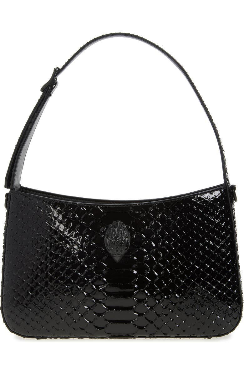 Kurt Geiger London Bond Croc Embossed Leather Shoulder Bag, Main, color,