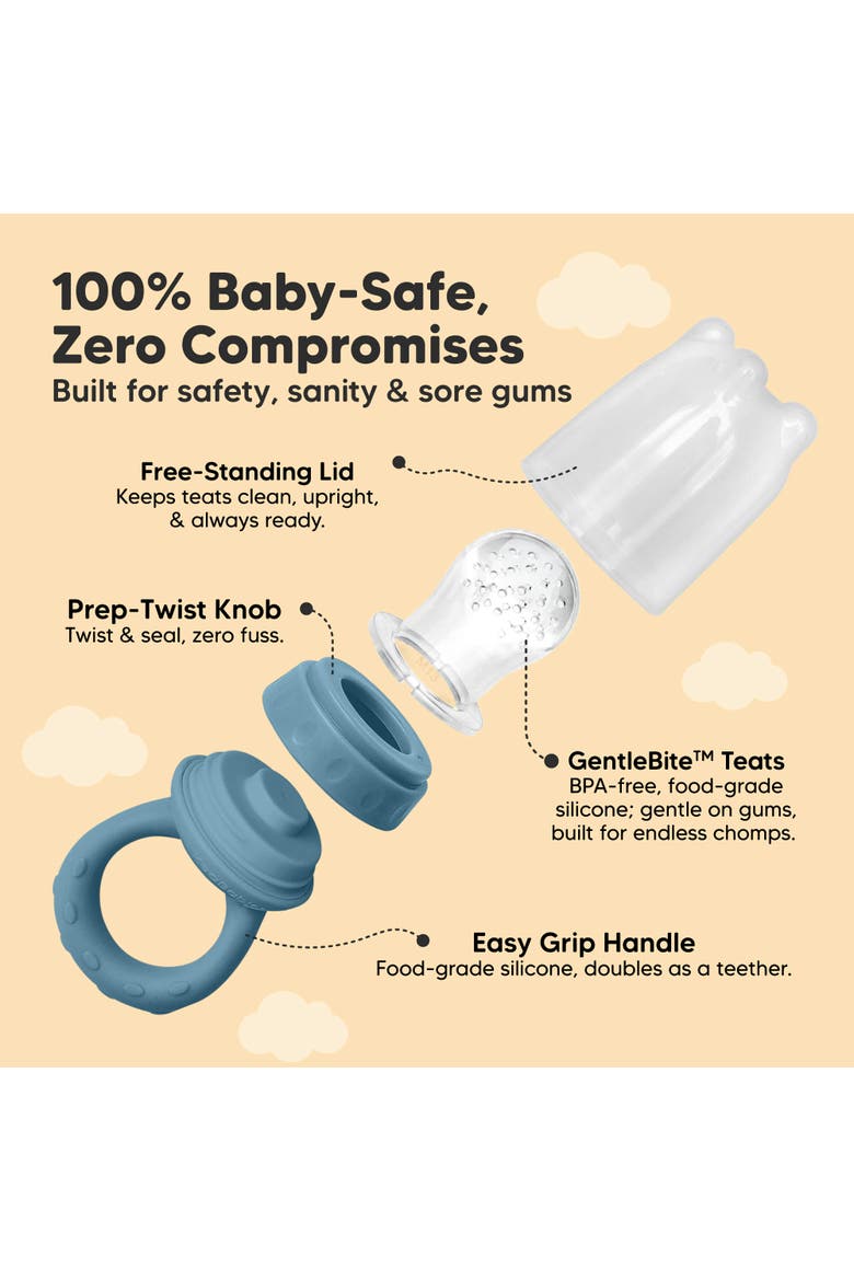 2-Pack Lil' Prep Baby Food Feeders, Alternate, color, Ocean