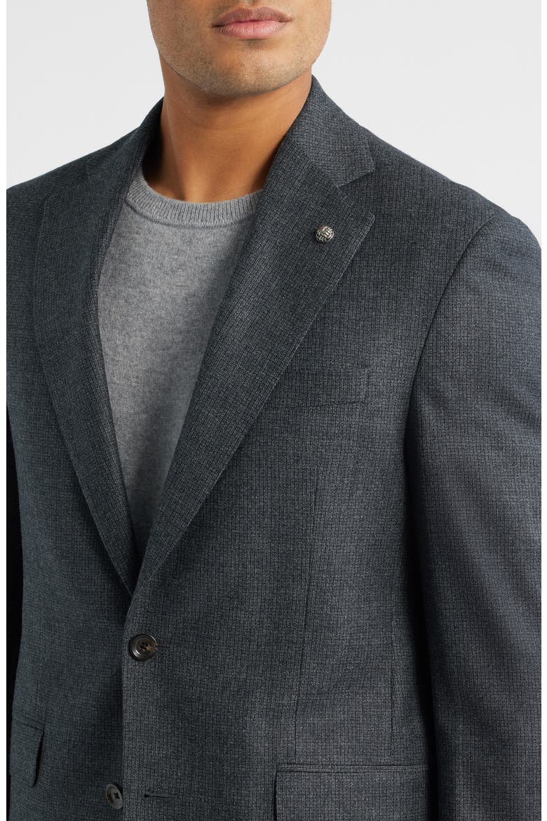 Montana Charcoal Grey Screen Weave Super 110s Wool Suit, Alternate, color, CHARCOAL