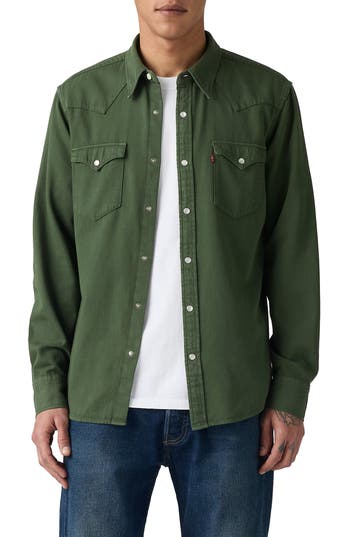 Levi's® Classic Western Standard Fit Shirt In Green