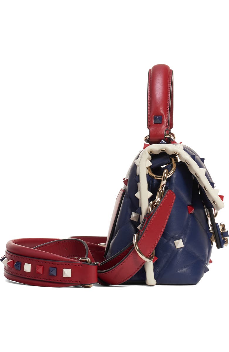 Valentino Garavani Mini Candystud Top Handle Leather Satchel, Alternate, color,