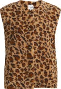 dRA Sandy Leopard Faux Shearling Vest
