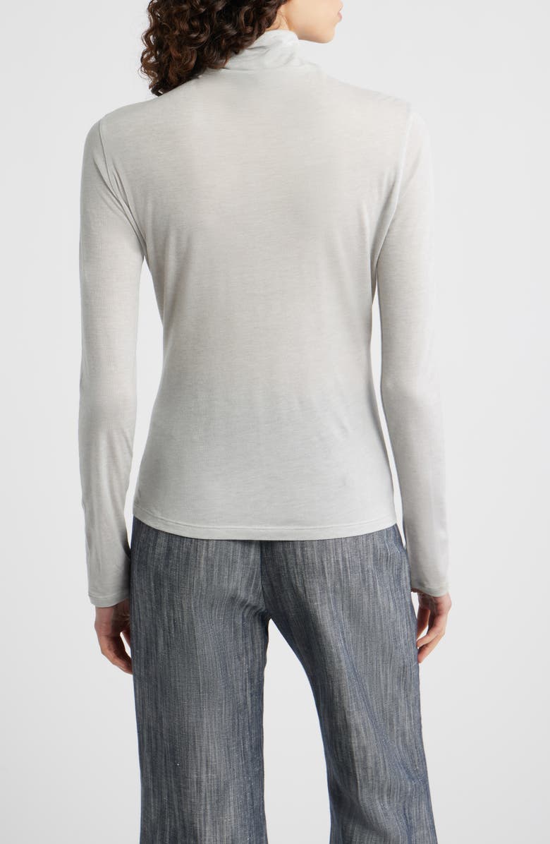 BOSS Elavu Turtleneck Top, Alternate, color, Silver Grey Melange