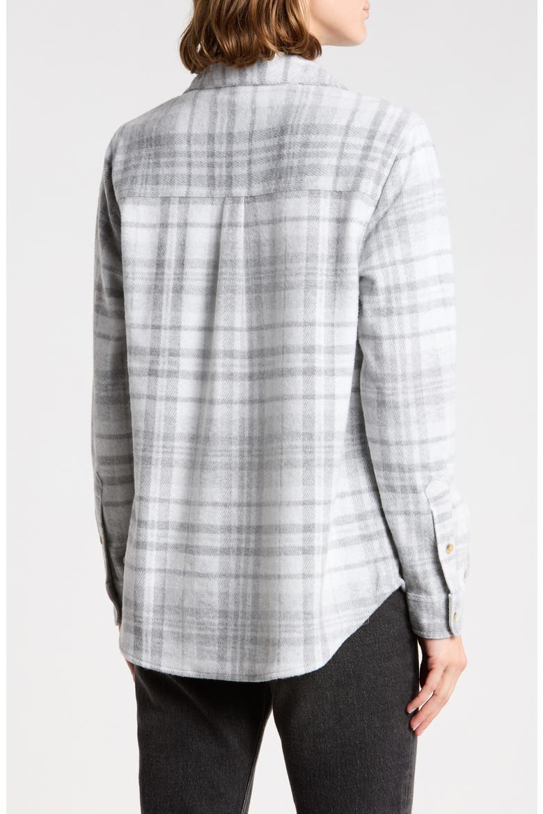 Plaid Jacquard Knit Shacket, Alternate, color, LEAD GREY