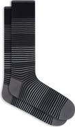 Bugatchi Gradient Stripe Mercerized Cotton Blend Dress Socks