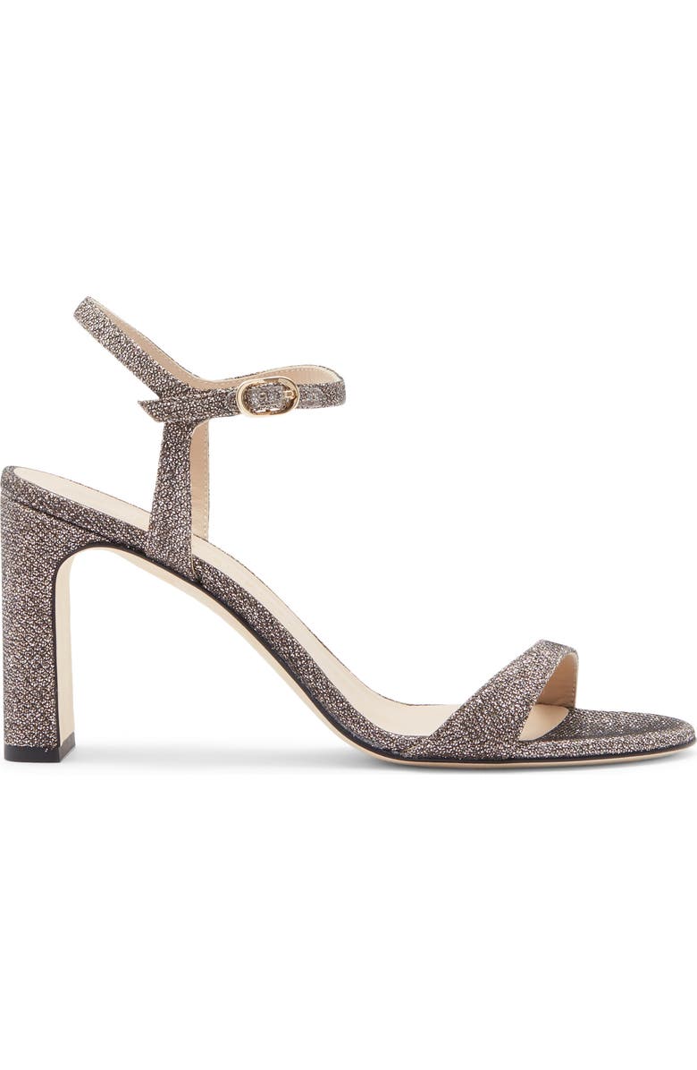 Stuart Weitzman Babette 85 Ankle Strap Sandal, Alternate, color, New Pyrite