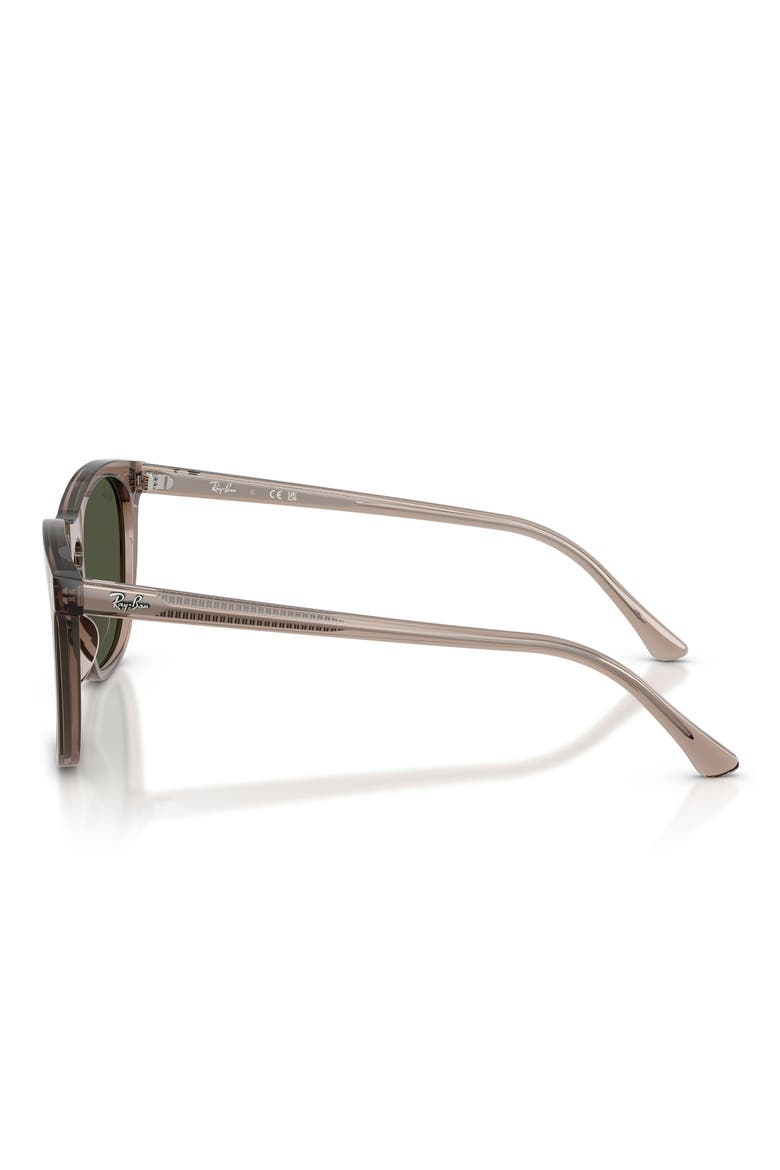 53mm Square Sunglasses, Alternate, color, TRANSPARENT LIGHT BROWN / BLUE