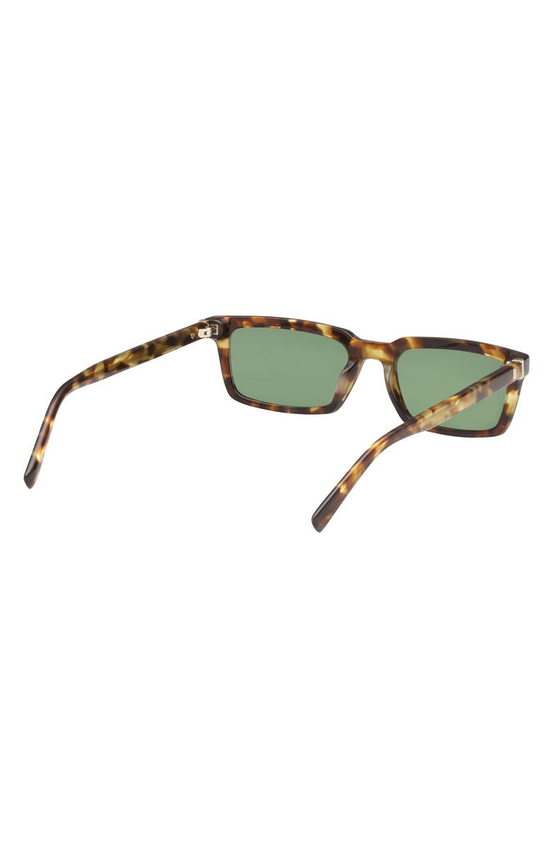 ABERCROMBIE & FITCH 54mm Rectangular Sunglasses, Alternate, color, Havana / Green Lens