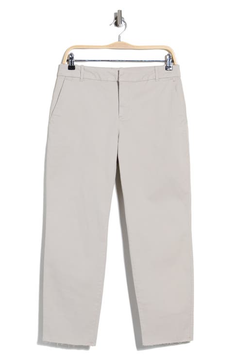 Raw Edge Crop Chino Pants