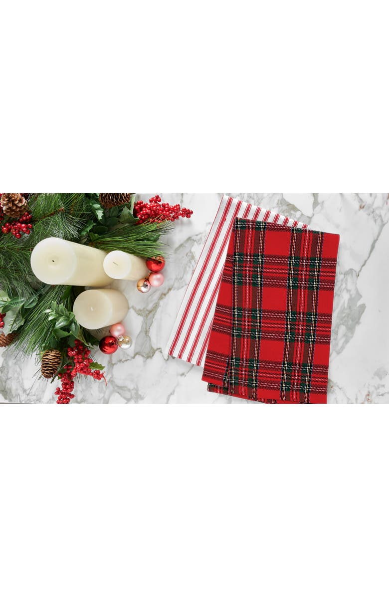C&F Home 27" x 18" Arlington Plaid Lodge Cabin Everyday Holiday Christmas Woven Cotton Dish Kitchen Towel Decor Decoration, Alternate, color, Red