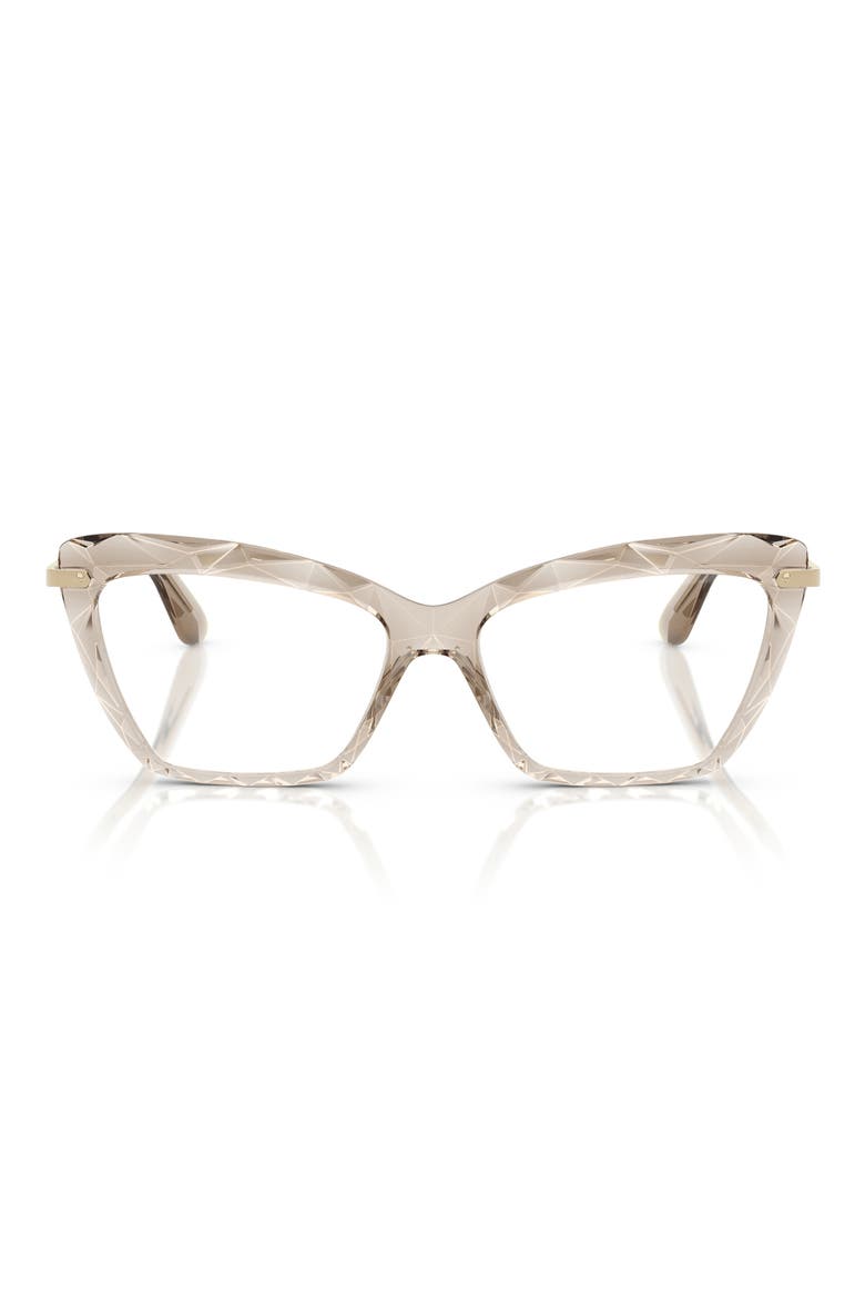 53mm Cat Eye Optical Glasses, Main, color, CAMEL