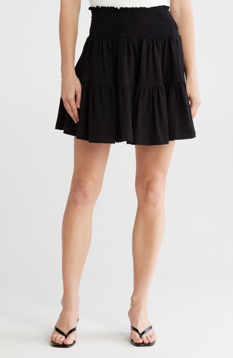 INTERNATIONAL DESIGNER Tiered Cotton Skirt, Main, color, 