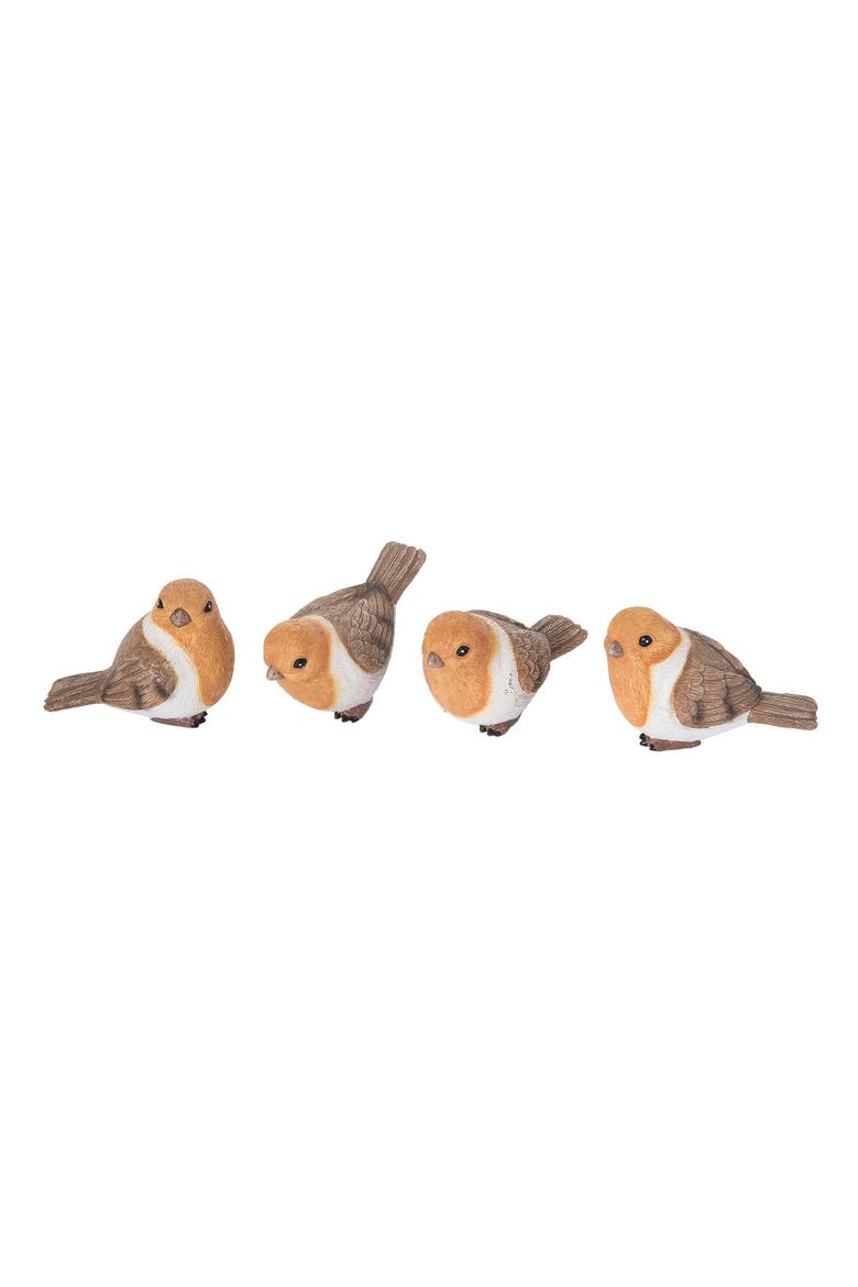 Small Resin Peachy Keen Bird Set of 4 Spring Home Decorations for Spring and Summer Decor, Main, color, Multicolored