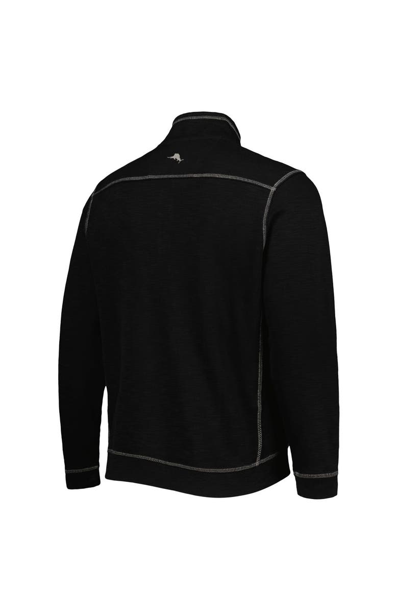 Tommy Bahama Men's Tommy Bahama Black San Diego Padres Tobago Bay Tri-Blend Quarter-Zip Sweatshirt, Alternate, color, Black