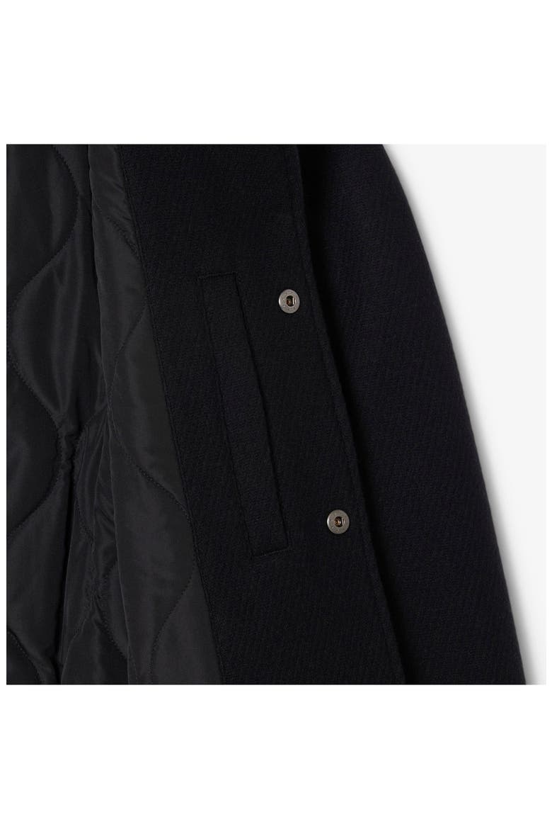 Logo Appliqué Wool Blend Varsity Jacket, Alternate, color, BLACK