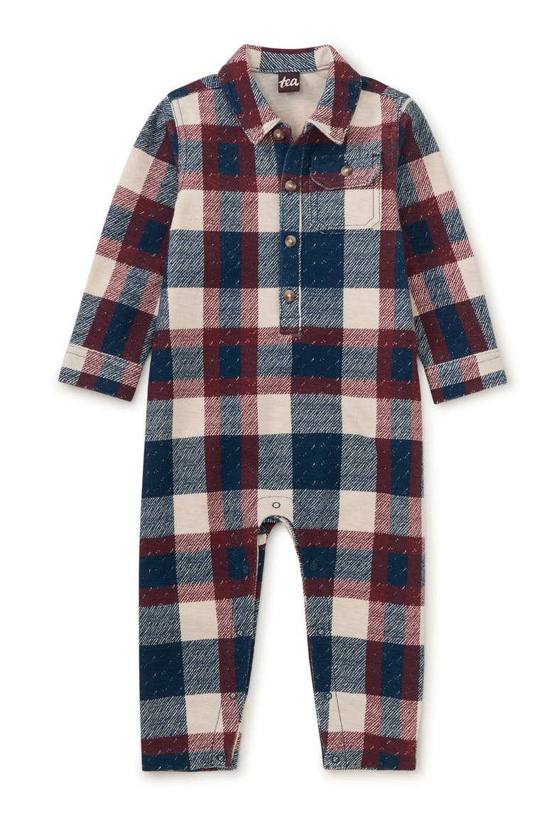 Collared Baby Romper, Main, color, Cappadocia Plaid