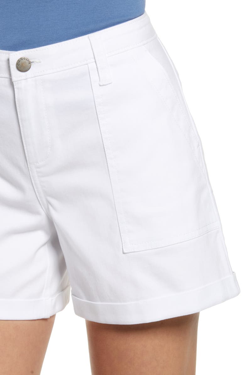 Caslon<sup>®</sup> Rolled Cuff Twill Shorts, Alternate, color, 