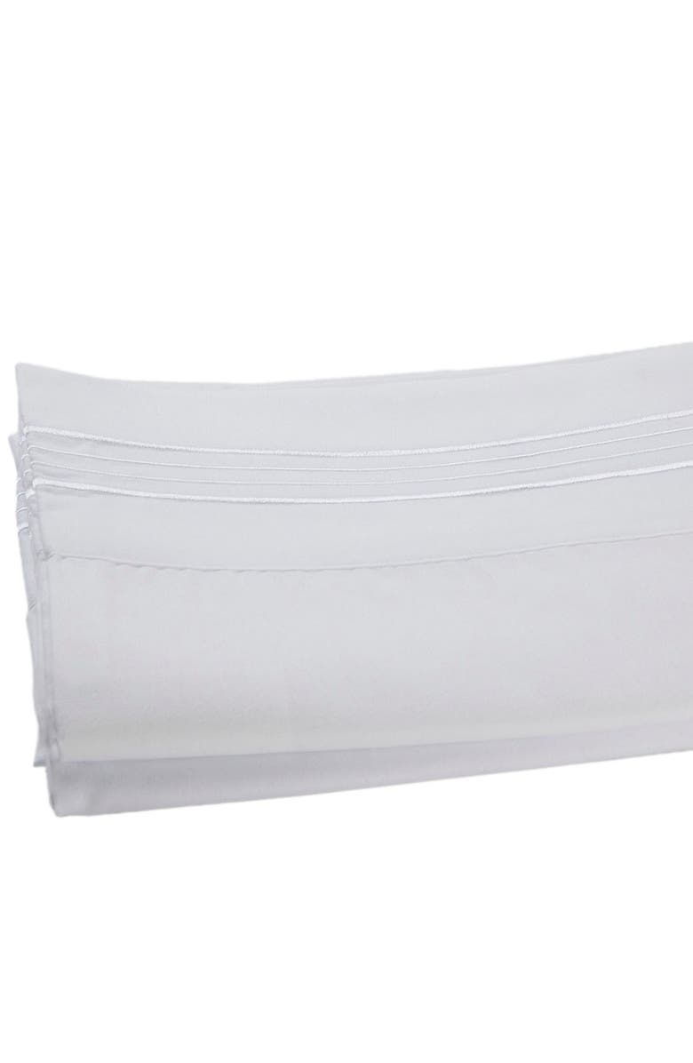 Linum Home Textiles 1800 Thread Count Standard Pillowcase - Set of 2, Alternate, color, White