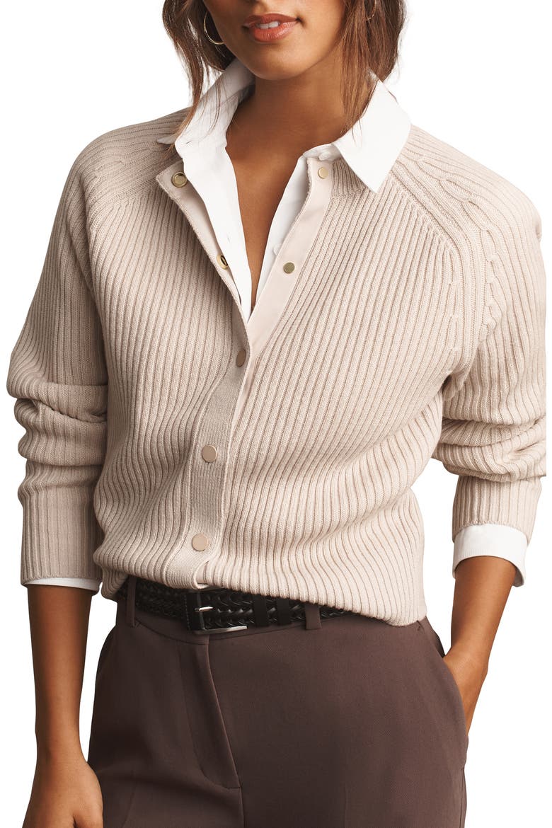 Wander Wool & Cashmere Cardigan, Main, color, BONE
