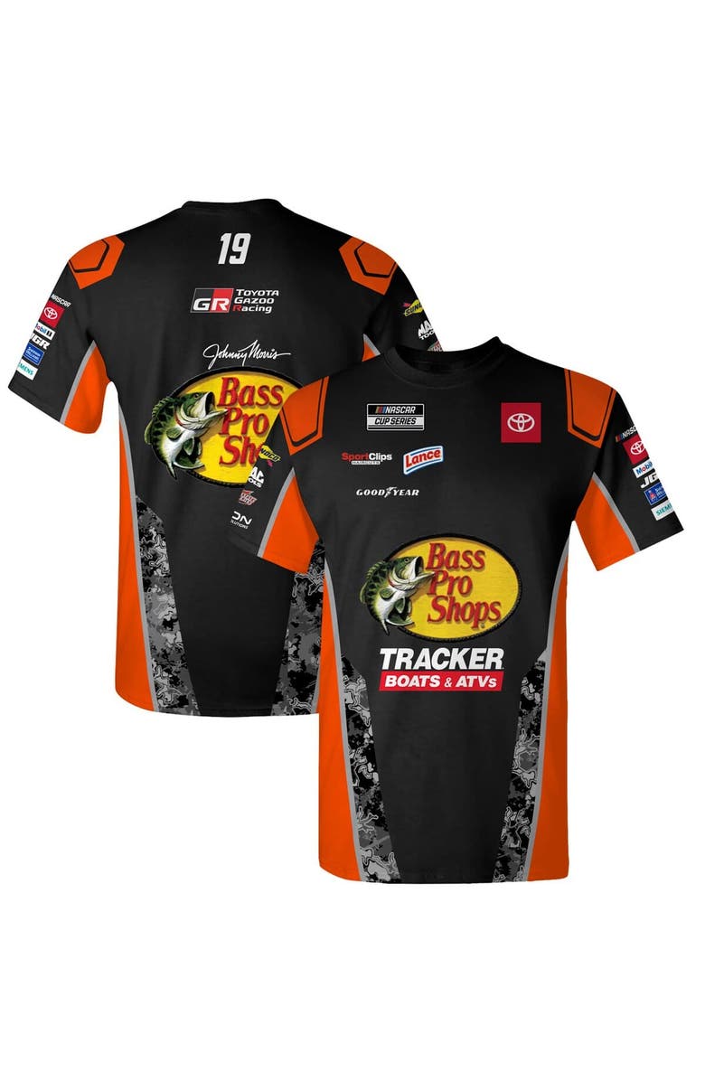 JOE GIBBS RACING TEAM COLLECTION Men's Joe Gibbs Racing Team Collection Black Chase Briscoe Bass Pro Shops Uniform T-Shirt, Main, color, Black