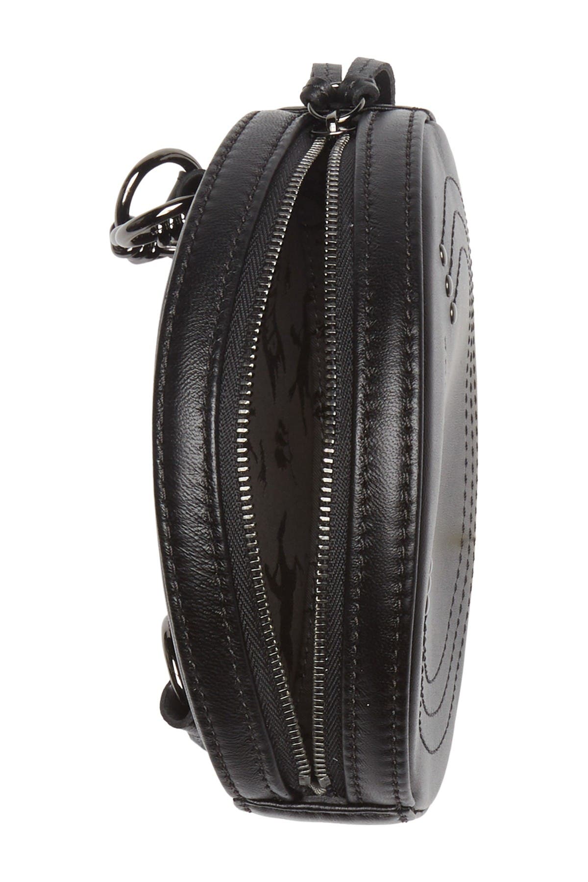 Longchamp Circle Shoulder Bag, Alternate, color, Black